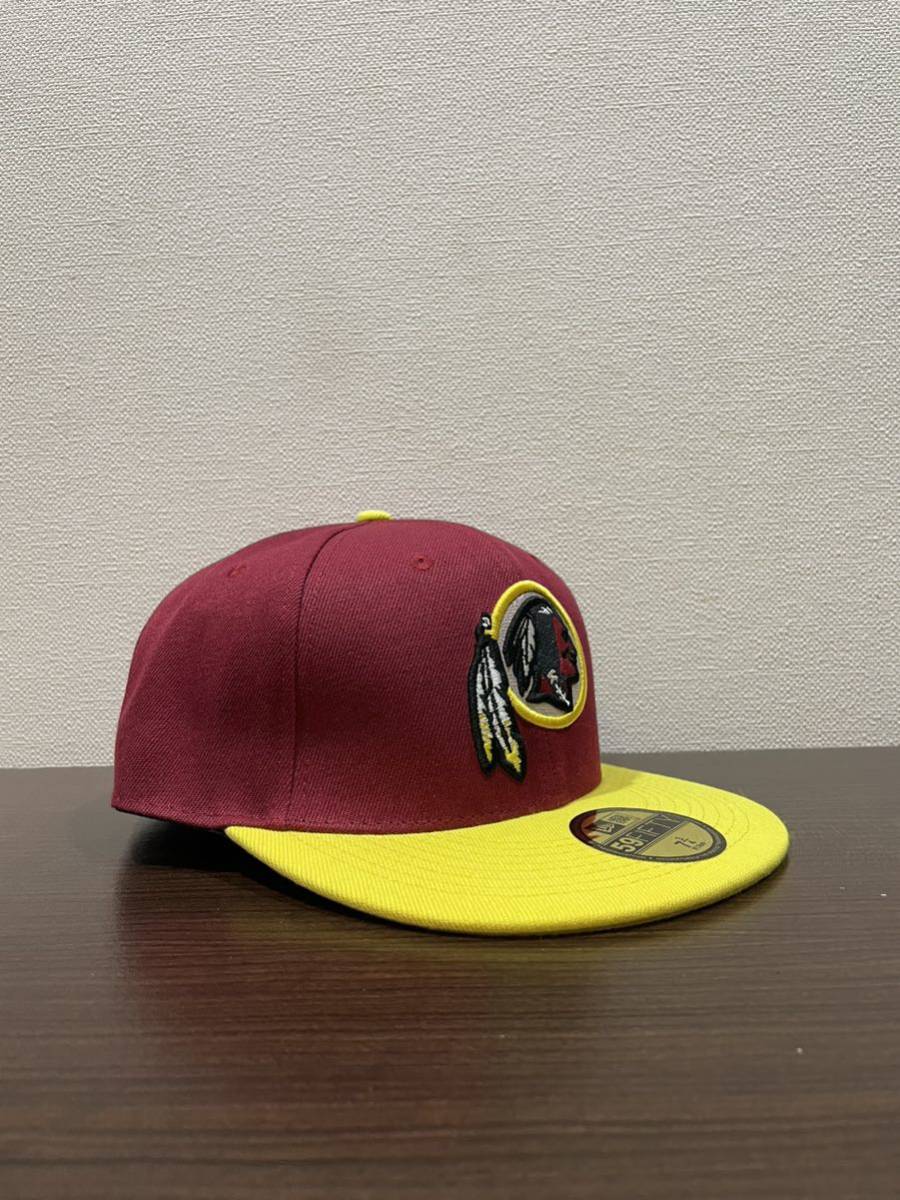 NEW ERA ニューエラキャップ NFL 59FIFTY (7-3/4) 61.5CM WASHINGTON REDSKINS ワシントン レッドスキンズ 帽子 _画像4