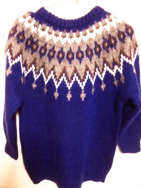 * superior article SPICK AND SPAN nordic pattern sweater wool alpaca purple *