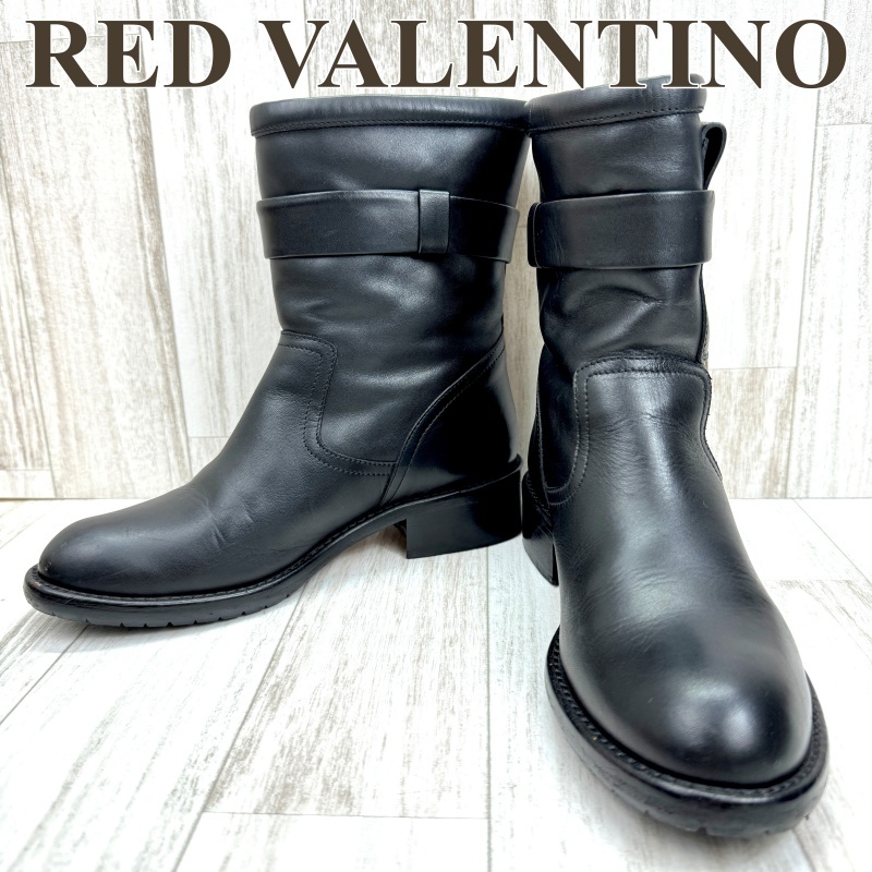 最大12%OFFクーポン VALENTINO RED レッドヴァレンティノ ブーツ ボア