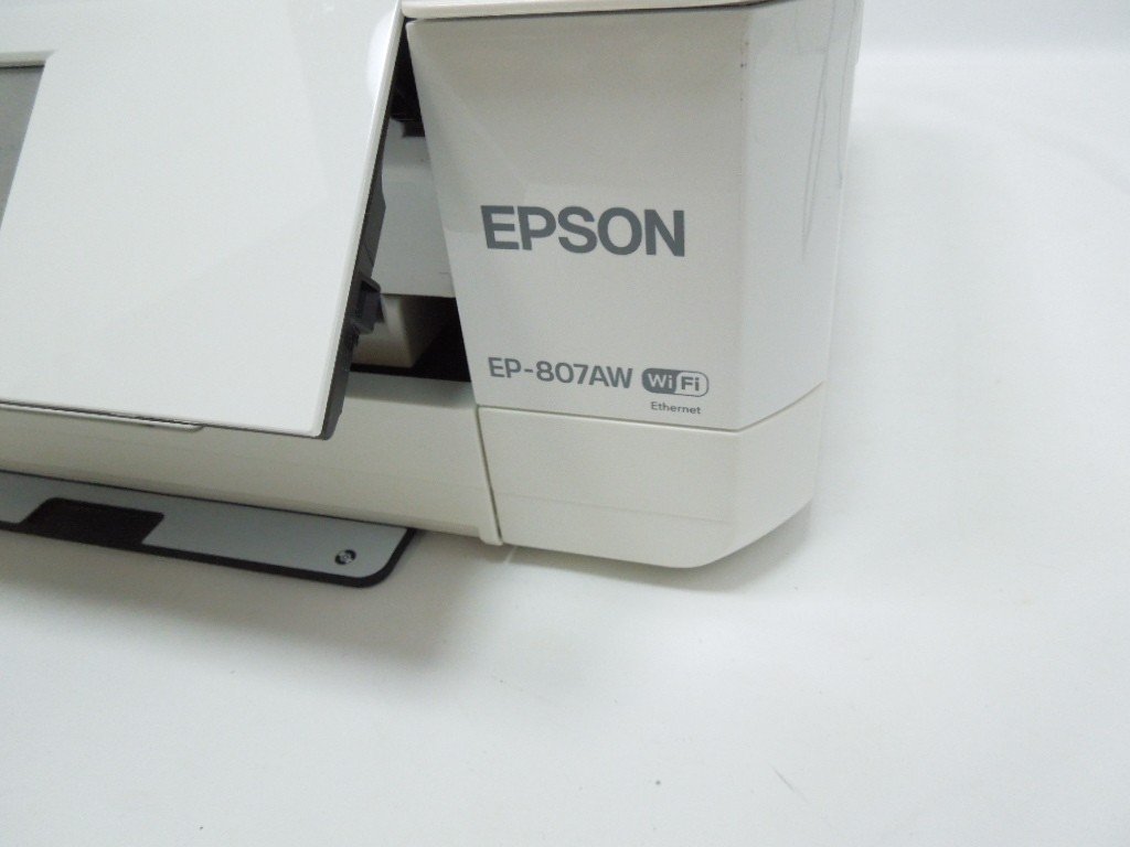 ‡0690 EPSON プリンター インクジェット複合機 Colorio EP-807AW スマホプリント Wi-Fi ノズルチェック済 通電確認済_画像3