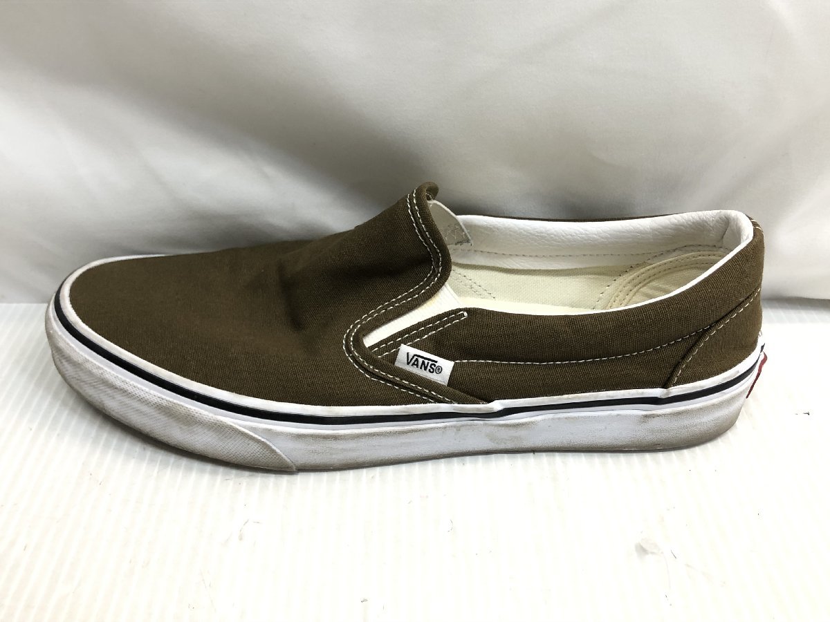 §　B47075　VANS ヴァンズ クラシックスリッポン 28.0cm カーキ系 シューズ 靴 中古品_画像6