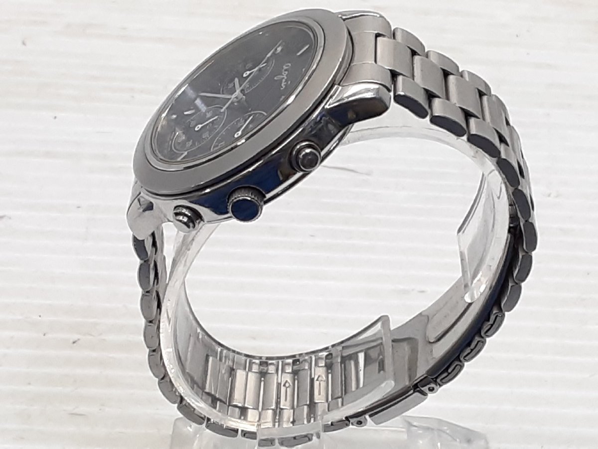 §　B45373　 アニエスベー　腕時計　2本　まとめ売り　V654-6100　V700-6210　メンズ腕時計　不動品　中古_画像7