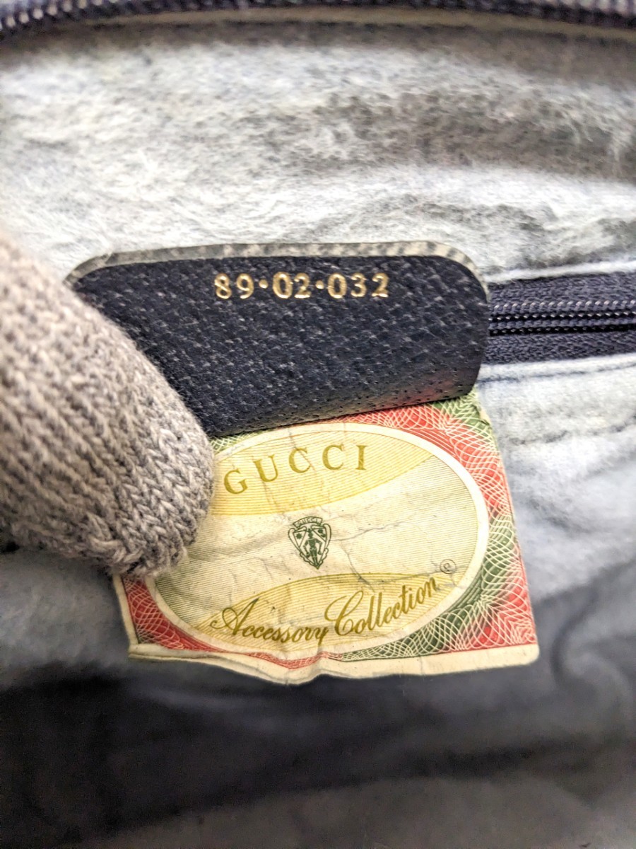 美品 極上 Gucci シェリーライン ショルダーバッグ ネイビー GG レア