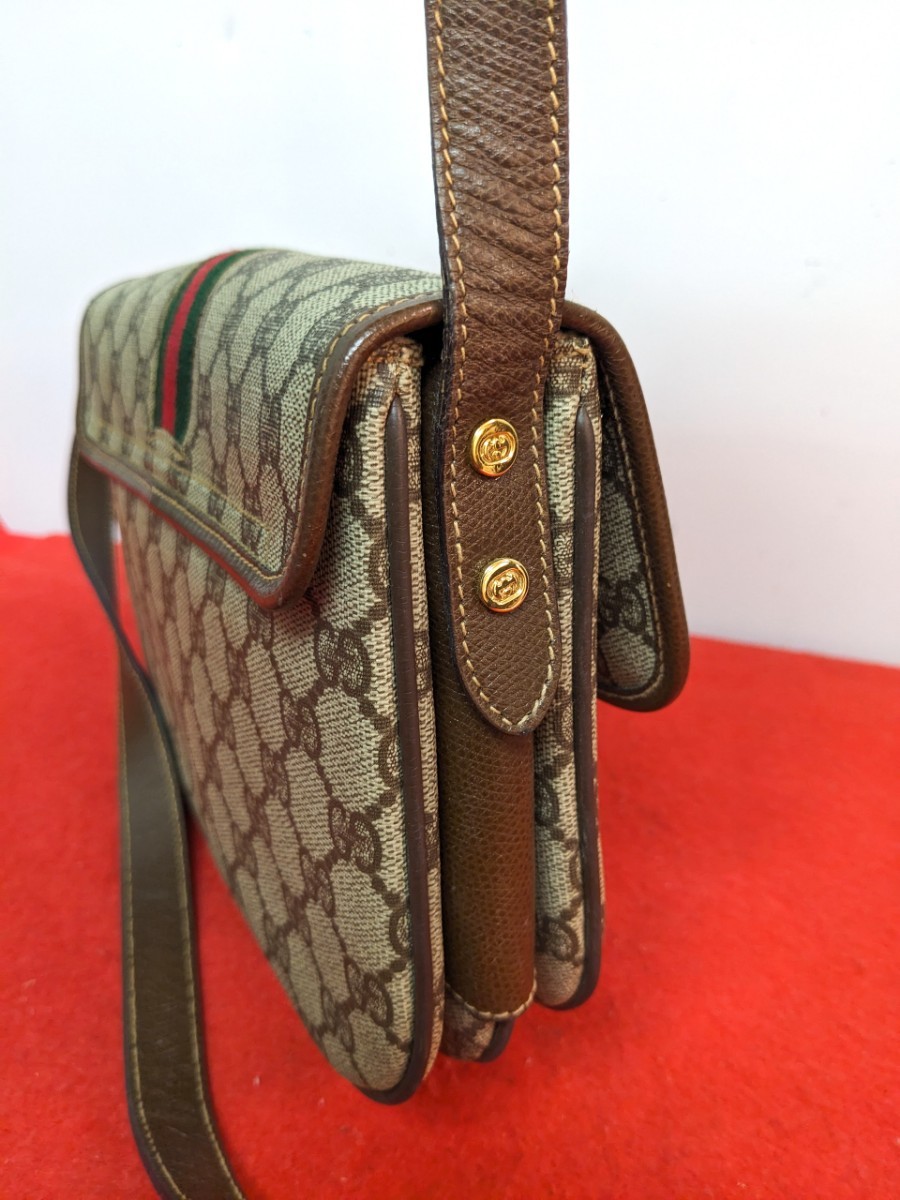美品 Gucci シェリーライン ショルダーバッグ GG オールドグッチ 希少