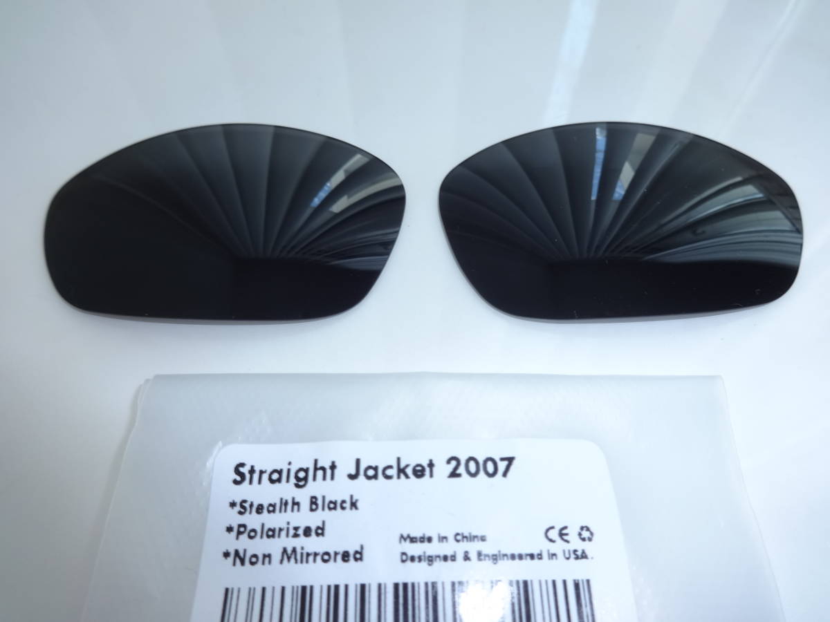処分価格！!！★オークリー ストレートジャケット用 カスタム偏光レンズ Straight Jacket 2007 BLACK Color Polarized 新品_画像1