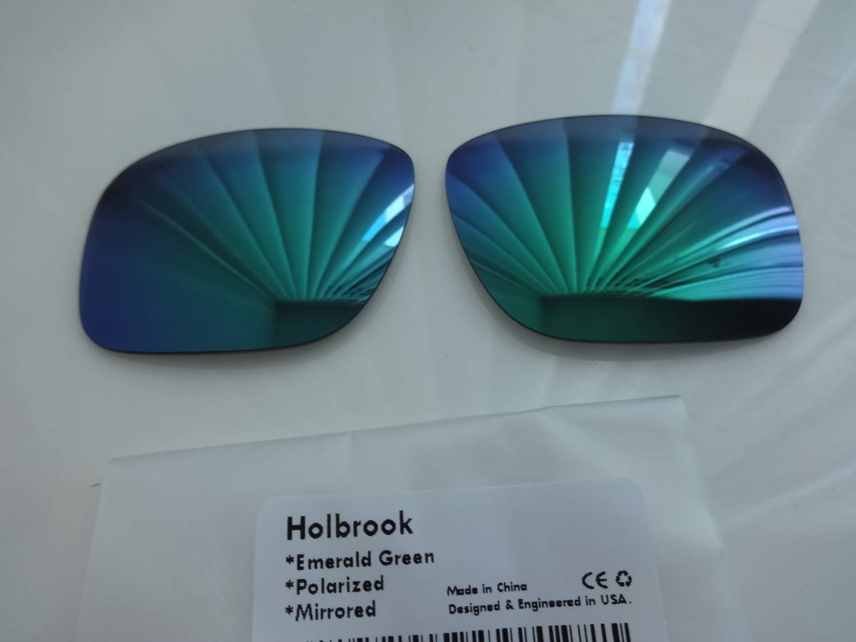 処分価格！！ ★オークリー HOLBROOK ホルブルック用 カスタム偏光 レンズ EMERALD GREEN Color ミラー の画像1