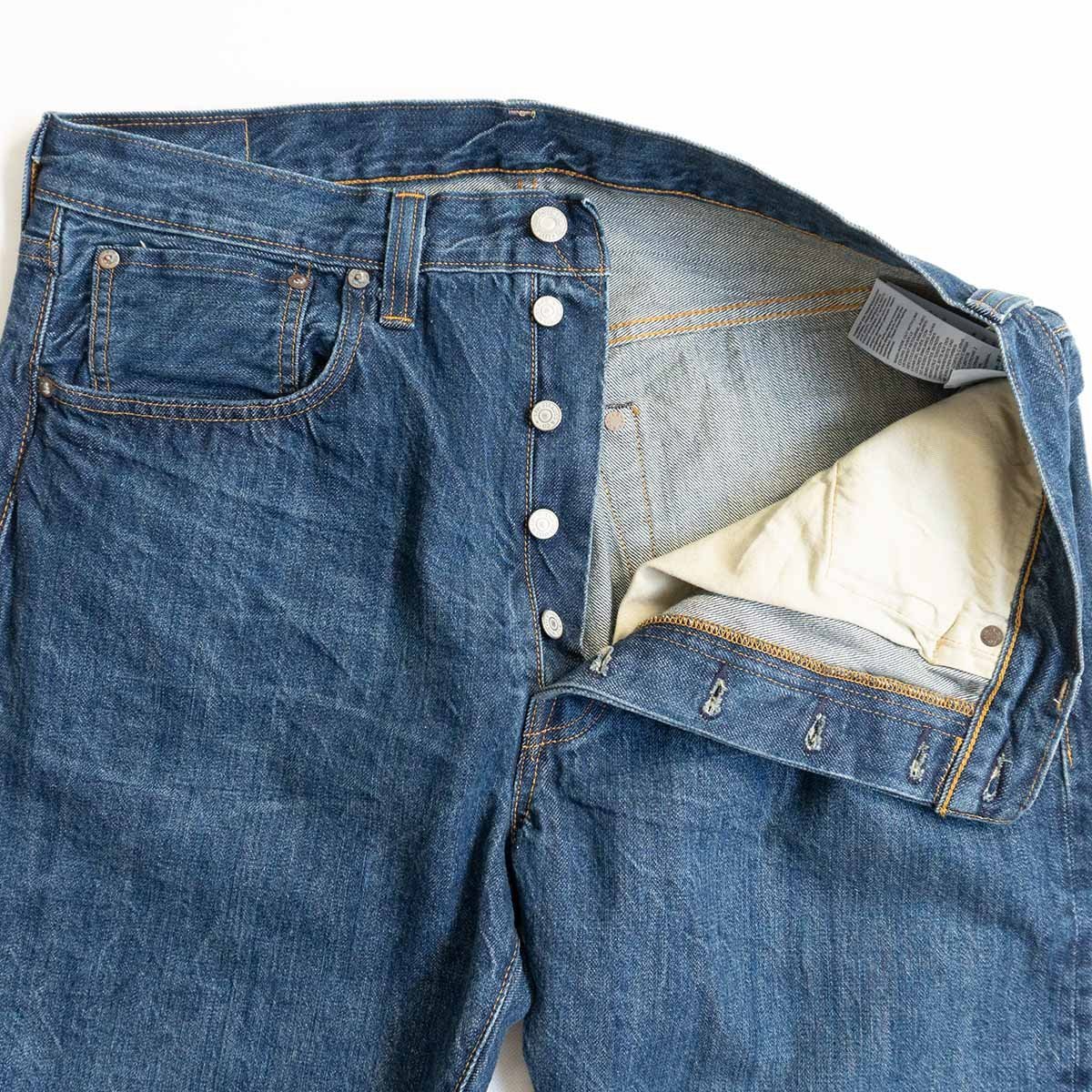 【美品/加工モデル】 LEVI'S VINTAGE CLOTHING【 47501 / 501XX BIG E デニムパンツ 】36×32 日本製 インディゴ wxl y2303095_画像4