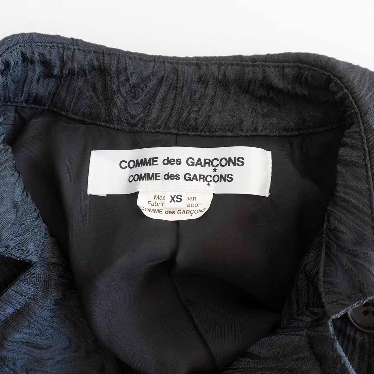 【極美品】 COMME des GARCONS 【2020SS/ 丸襟 コート】XS コムコム コムデギャルソン ワイドシルエット ブラック 2311150_画像4