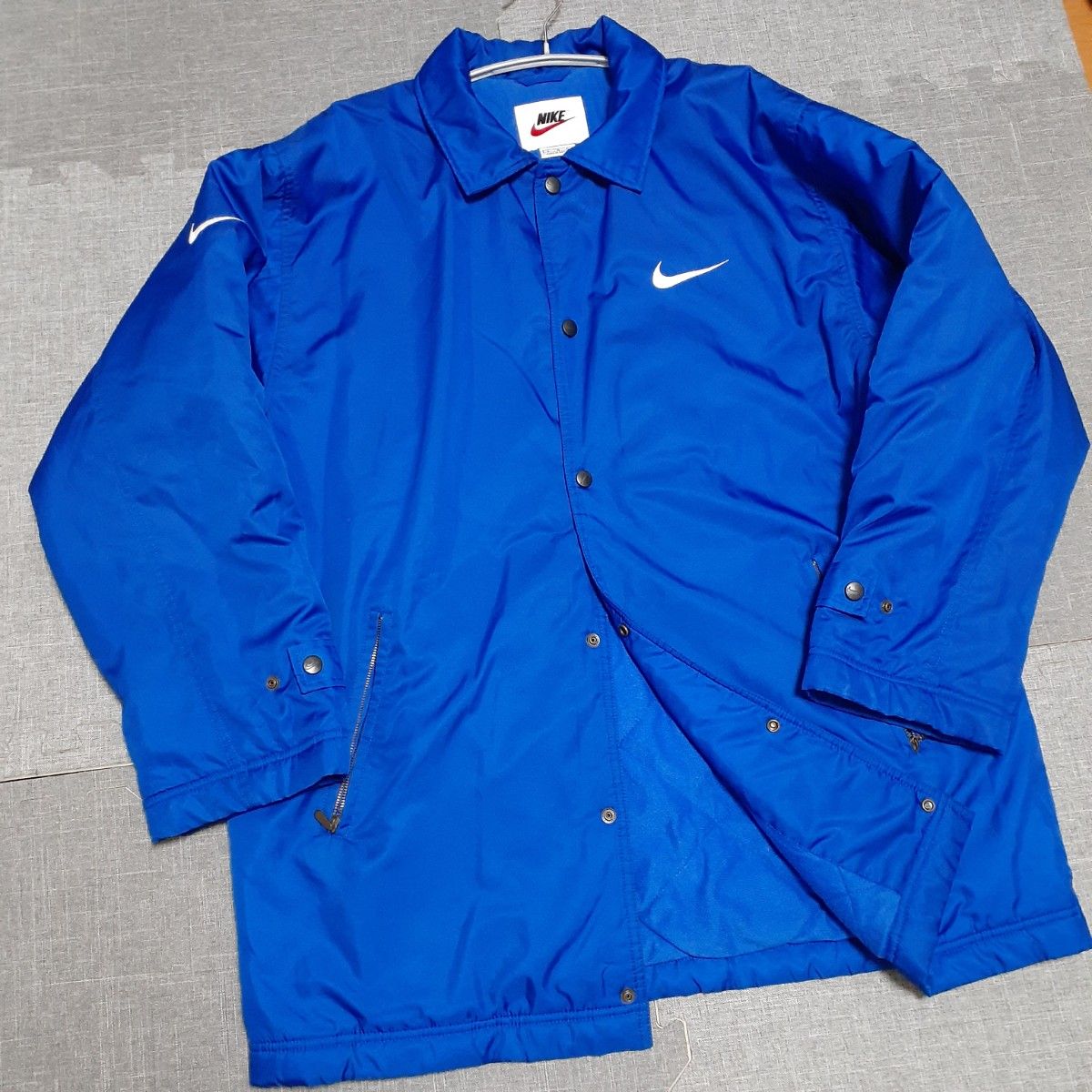 美品 90's白タグ NIKE ナイキ コーチジャケット 中綿入り 刺繍W 美品 90's白タグ NIKE ナイキ コーチジャケット 中綿入り 刺繍W