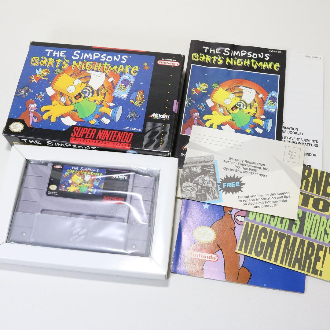 【箱付き美品】希少 北米版 THE SIMPSONS BART’S NIGHTMARE SFC スーパーファミコン ザ シンプソンズ _画像1