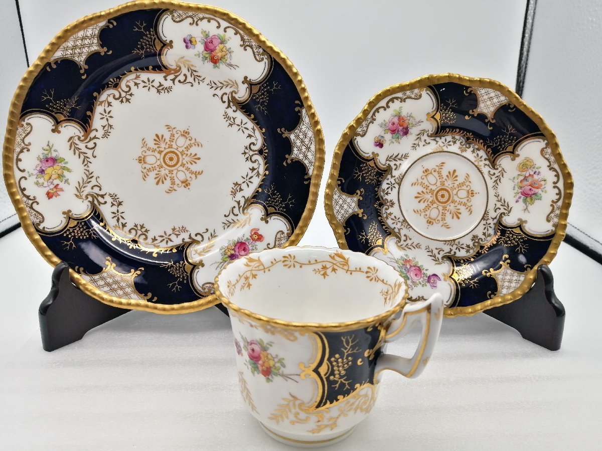 美品】コールポート COALPORT バットウィング トリオ カップ&ソーサー