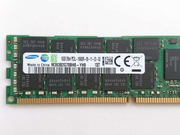 中古品★Samsung サーバー用メモリ 16GB 2Rx4 PC3L-10600R-09-11-E2-D3★16G×10枚セットの画像3