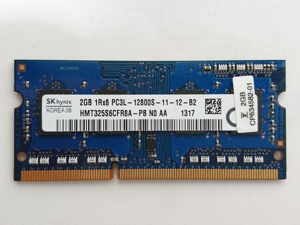 中古品★SKhynix ノートメモリ 2GB 1Rx8 PC3L-12800S-11-12-B2★2G×1枚 計2GB_画像1