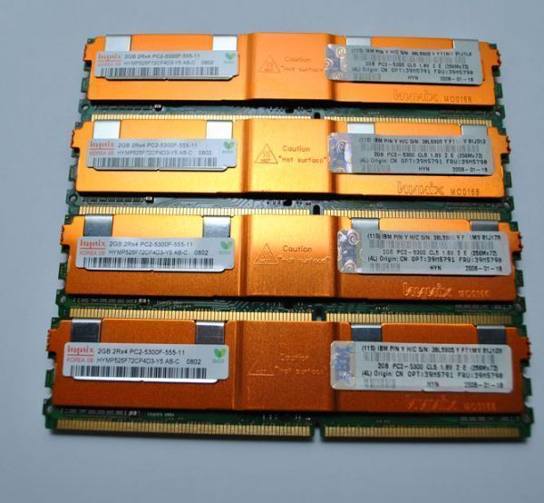 * secondhand goods Hynix server for memory 2R×4 PC2-5300F-555-11*2GB×4 sheets total 8GB