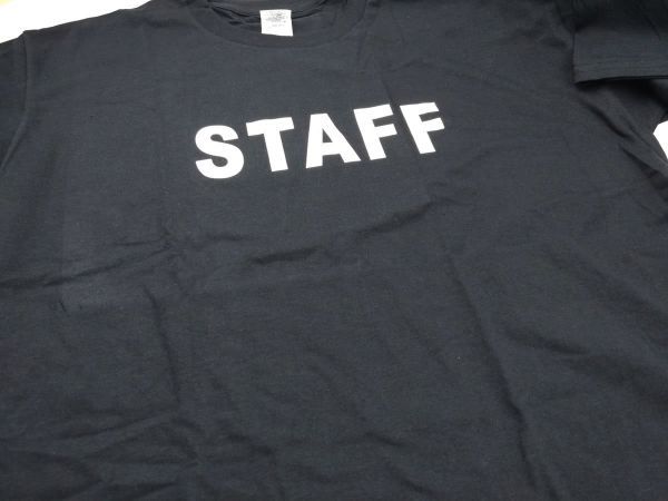STAFF Tシャツ L ブラック シンプル スタッフ 未使用 DM便発送_画像4