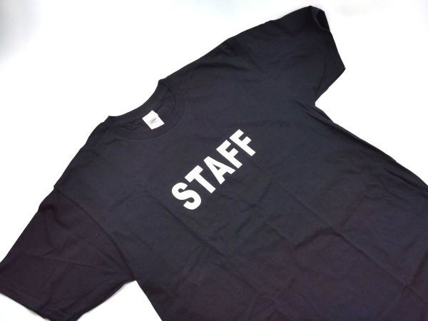 STAFF Tシャツ L ブラック シンプル スタッフ 未使用 DM便発送_画像1