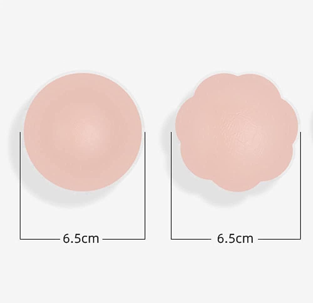 ニップレス リコン製 直径6.5cm 厚み３mm シリコンパッド ニップルシール 繰り返し使用可能なモデル 女性用 洗え-花形　肌色_画像10