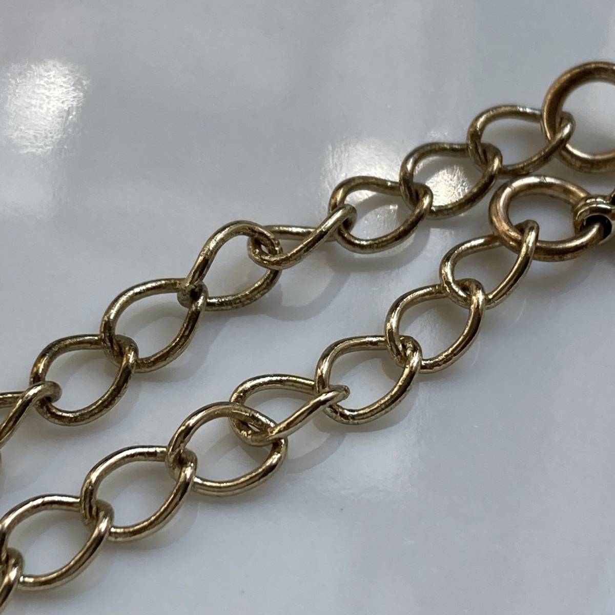 ヴィンテージネックレス ブラックオニキス風 グラデーション レトロ 黒 ゴールド アクリル　軽量☆Vintage jewelry accessories A0809_画像3