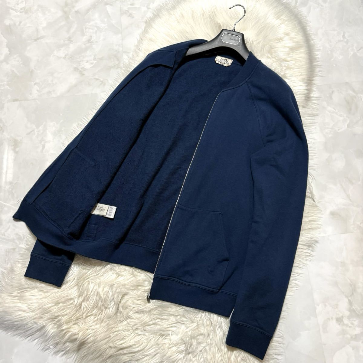 専門ショップ XL ジャケット ブルゾン UP ZIP リブ切替 エルメス 美品