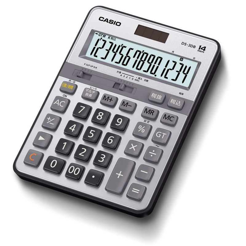 カシオ 本格実務電卓 14桁 日数&時間計算 グリーン購入法適合 デスクタイプ DS-3DB