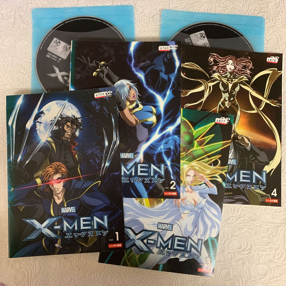 X-MEN エックスメン 全4巻 レンタル版 アニメDVD X-MEN エックスメン 全4巻 レンタル版 アニメDVD