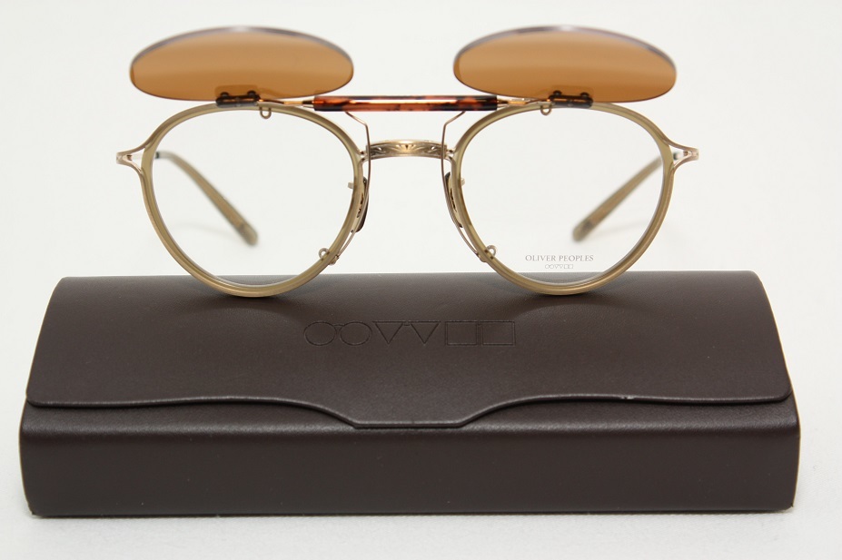 OLIVER PEOPLES（オリバーピープルズ）Wilroy 艶無しゴールド クリップオン メガネ サングラス_画像10