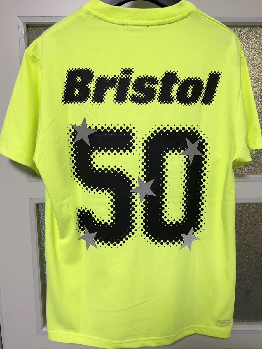 ★送料無料 S FCRB Bristol 50 LETTERED EMBLEM TEE Tシャツ イエロー 23AW SOPH UE★