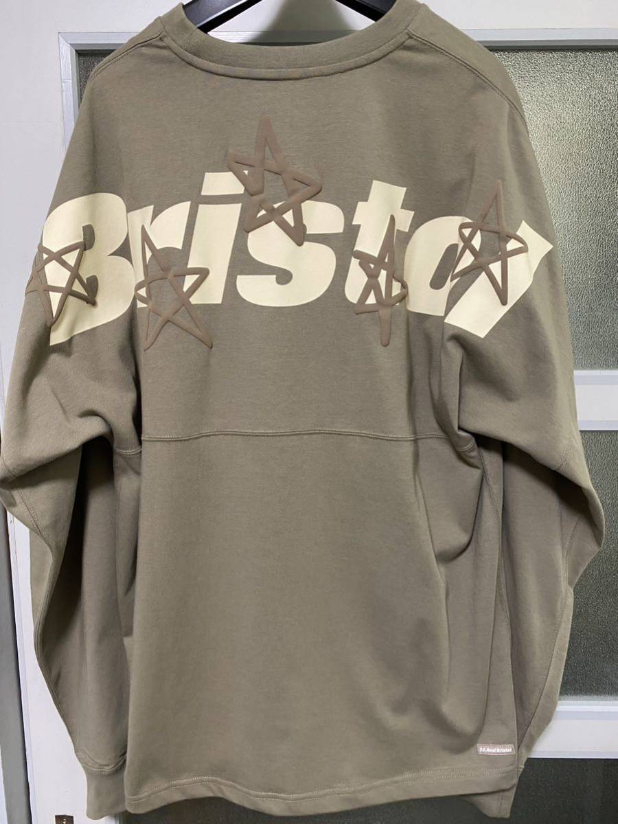 ★ БЕСПЛАТНАЯ ДОСТАВКА S FCRB Bristol Star Big Logo L/S Команда Backgy Tee Tee T -Frish Beige 23AW SOPH UE ★