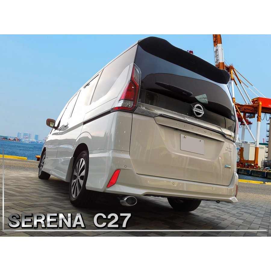  new model Serena C27 muffler cutter downward oval stainless steel plating rear custom parts exterior 