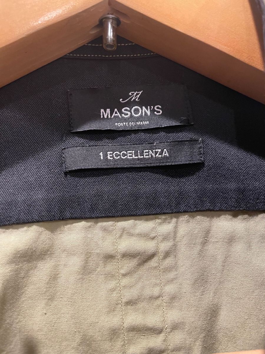 MASON'Sメイソンズシャツ、グリーンSサイズ