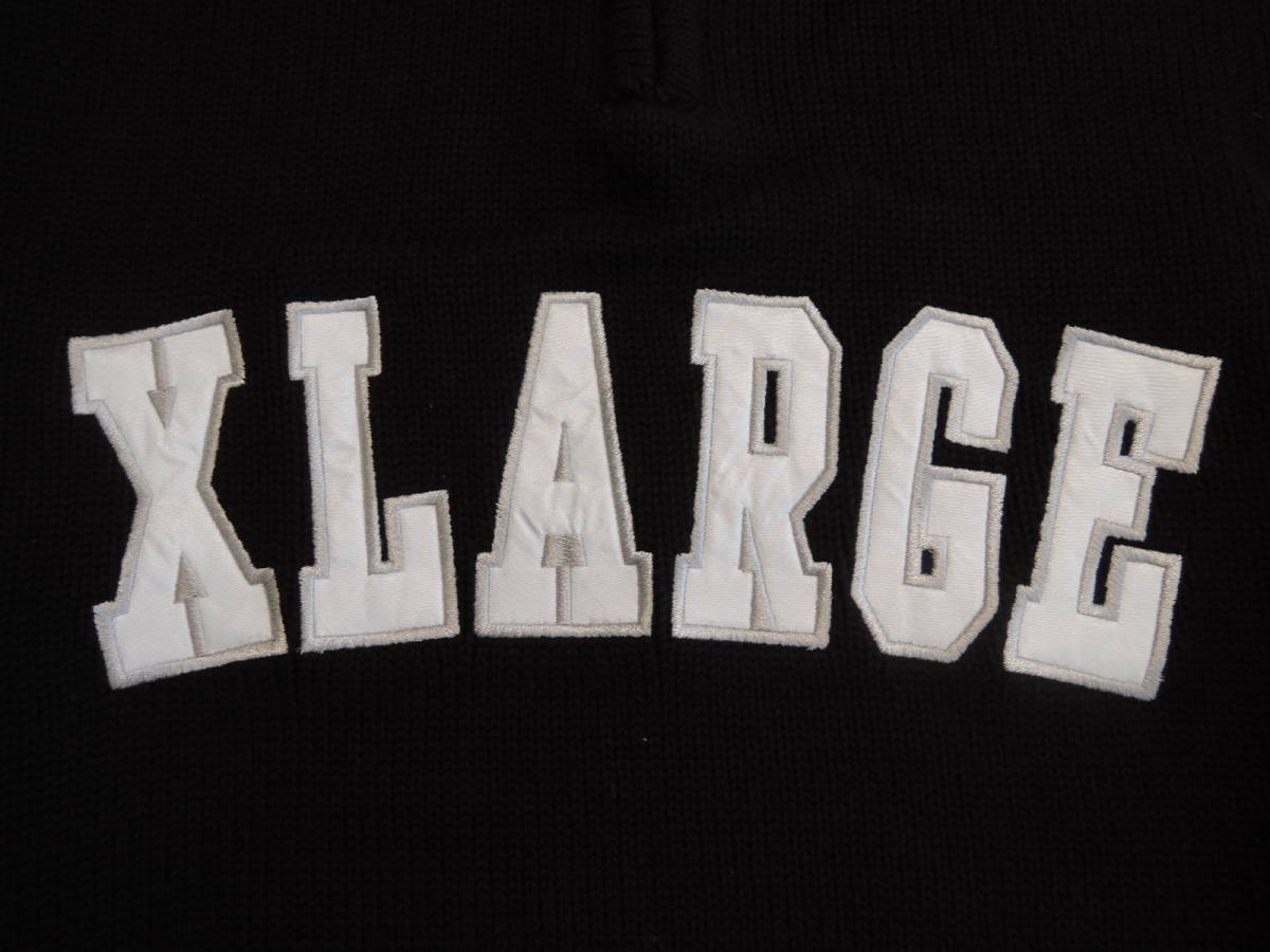 X-LARGE XLARGE エクストララージ ARCH LOGO HALF ZIP PULLOVER KNIT 黒 Lサイズ 最新人気商品 値下げしました！_画像5