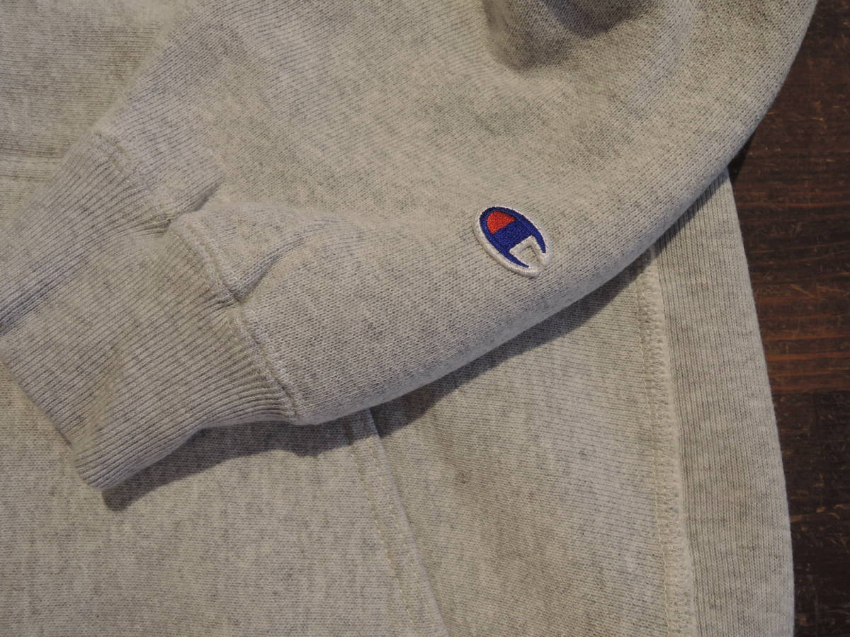 X-LARGE XLARGE エクストララージ XLARGE×Champion REVERSE WEAVE FULL-ZIP HOODED SWEAT チャンピオン アッシュ M 最新人気品 値下げ！ _画像4