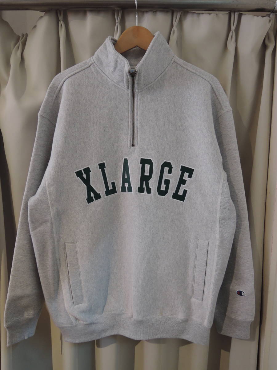 X-LARGE XLARGE エクストララージ XLARGE×Champion REVERSE WEAVE HALF ZIP PULLOVER SWEAT チャンピオン M 最新人気商品 再値下げ