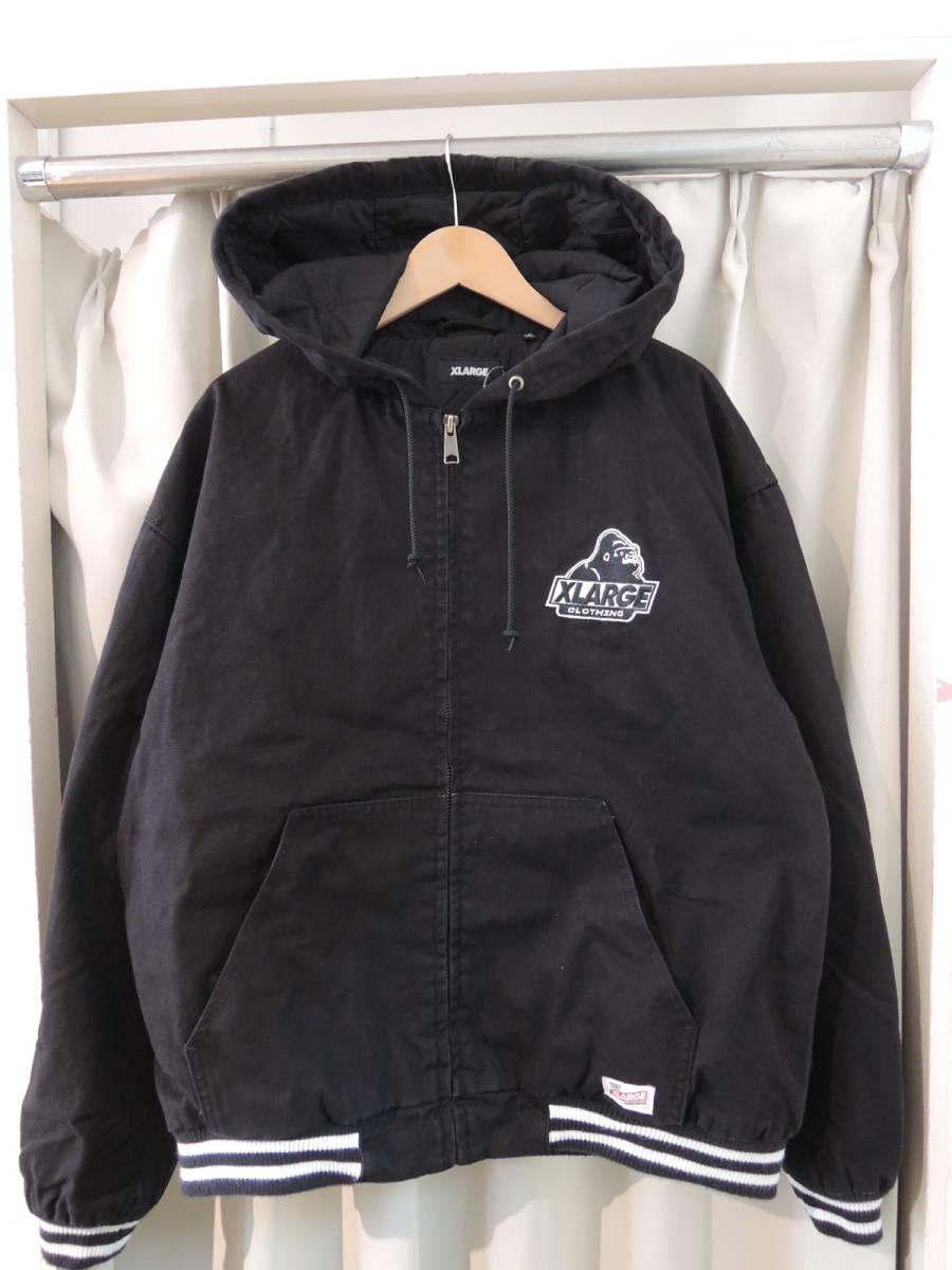 X-LARGE XLARGE エクストララージ OLD OG HOODED WORK JACKET ブラック XL 最新人気商品 値下げしました！_画像1