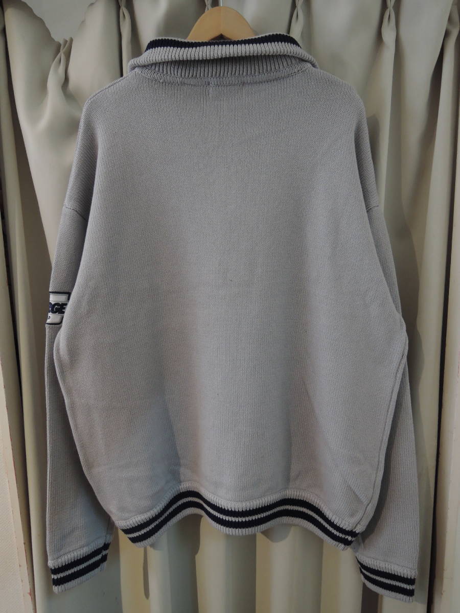 X-LARGE XLARGE エクストララージ ARCH LOGO HALF ZIP PULLOVER KNIT グレー XLサイズ 最新人気商品 値下げしました！_画像2