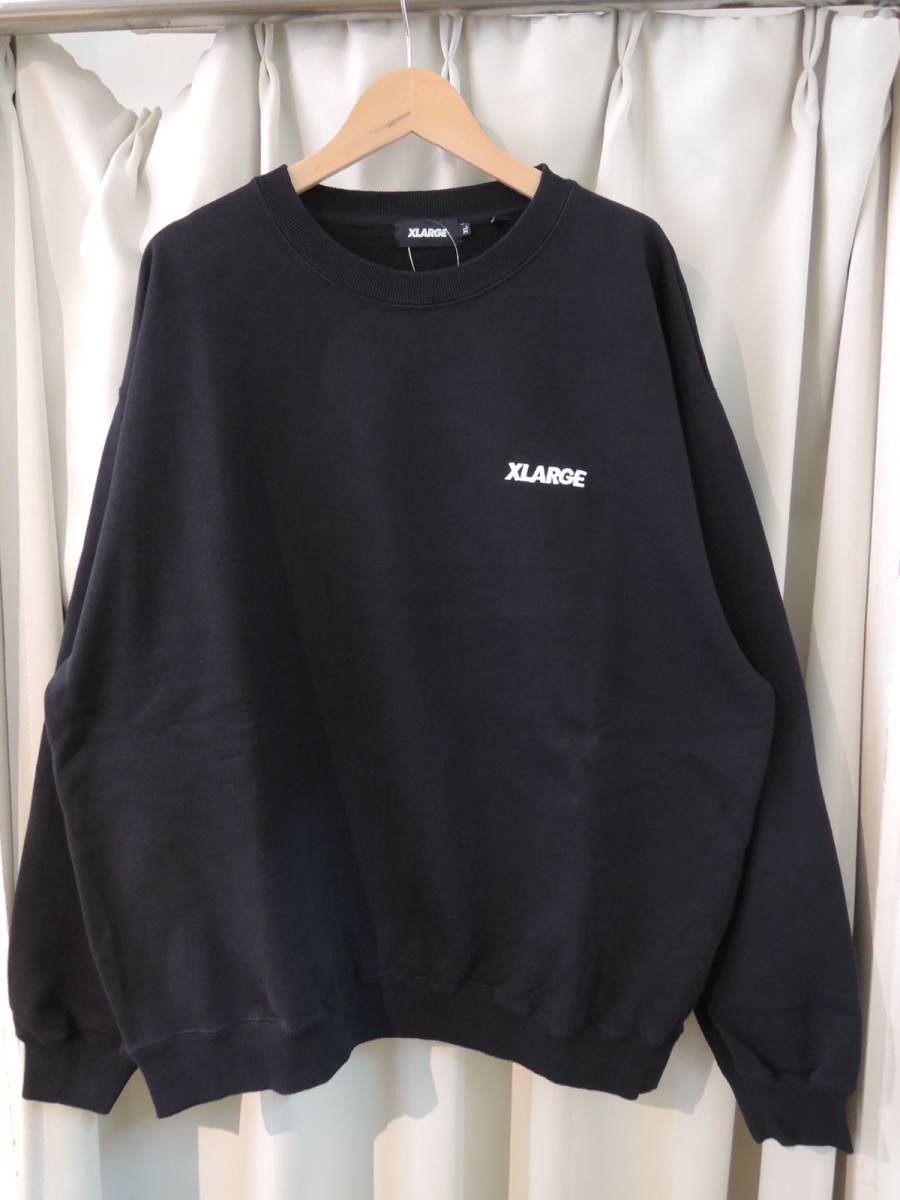 X-LARGE XLARGE エクストララージ CHENILLE SLANTED OG CREWNECK SWEATSHIRT ブラック XL 最新人気商品 値下げしました！_画像2