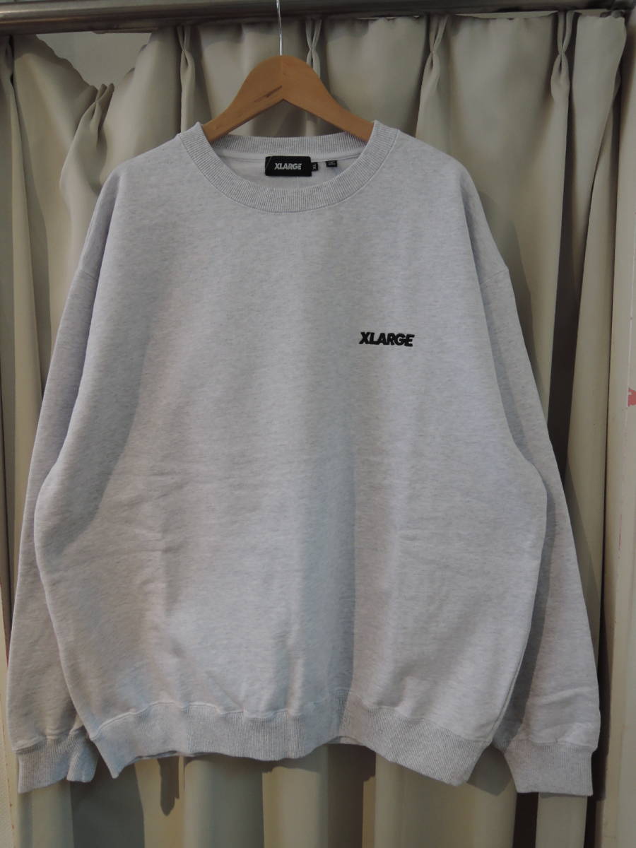 X-LARGE XLARGE エクストララージ CHENILLE SLANTED OG CREWNECK SWEATSHIRT アッシュ（グレー） XL 最新人気商品 値下げしました！_画像2