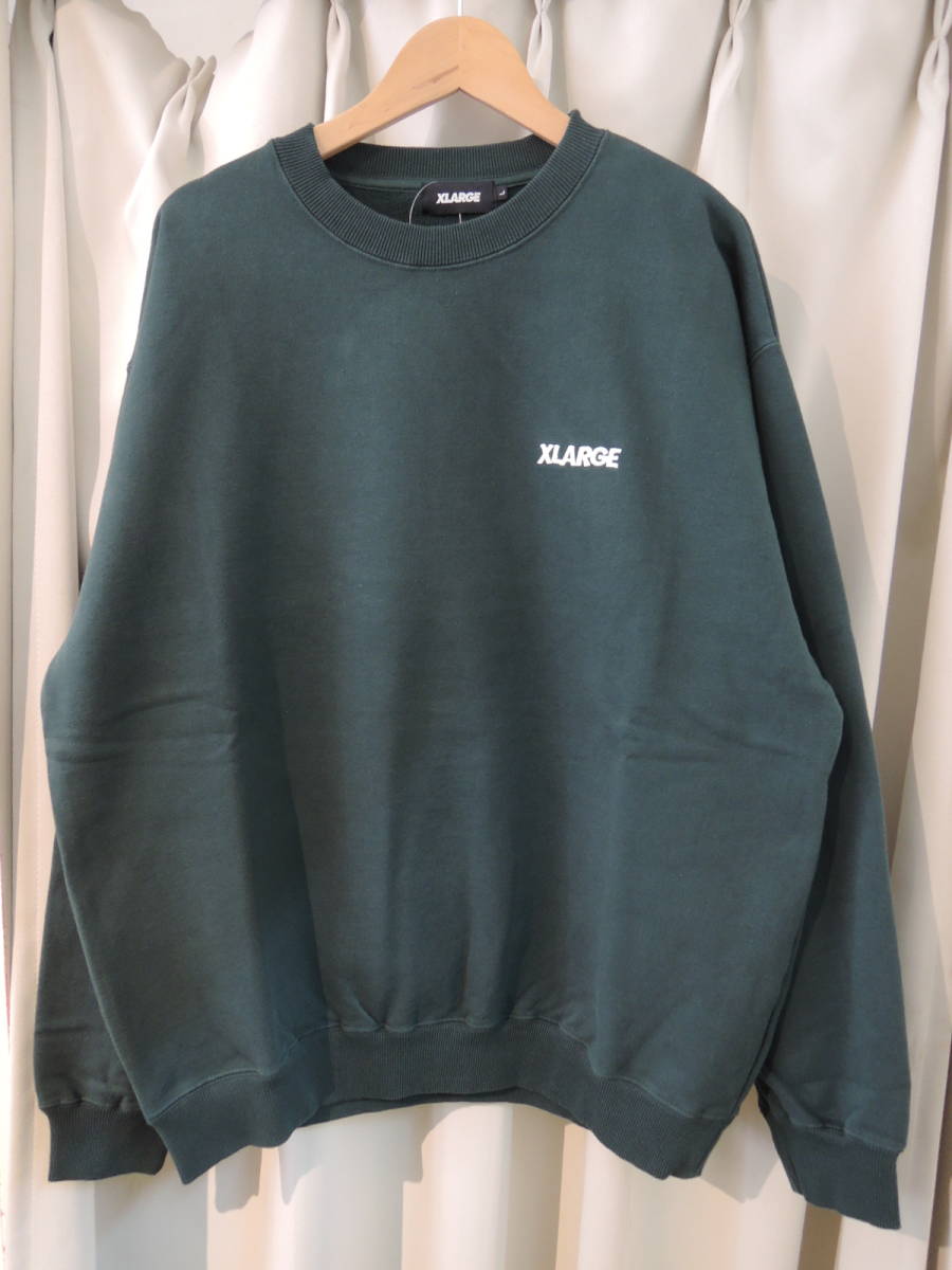 X-LARGE XLARGE XLarge CHENILLE SLANTED OG CREWNECK SWEATSHIRT green L newest popular commodity price cut!