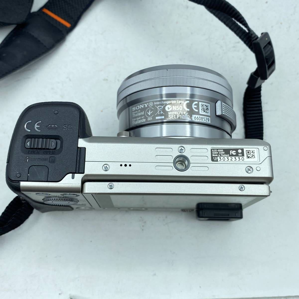 【R13】Sony　ソニー　α6000　 E 3.5-5.6/PZ 16-50 OSS　ミラーレス一眼　デジタルカメラ　通電確認済み　現状品_画像7