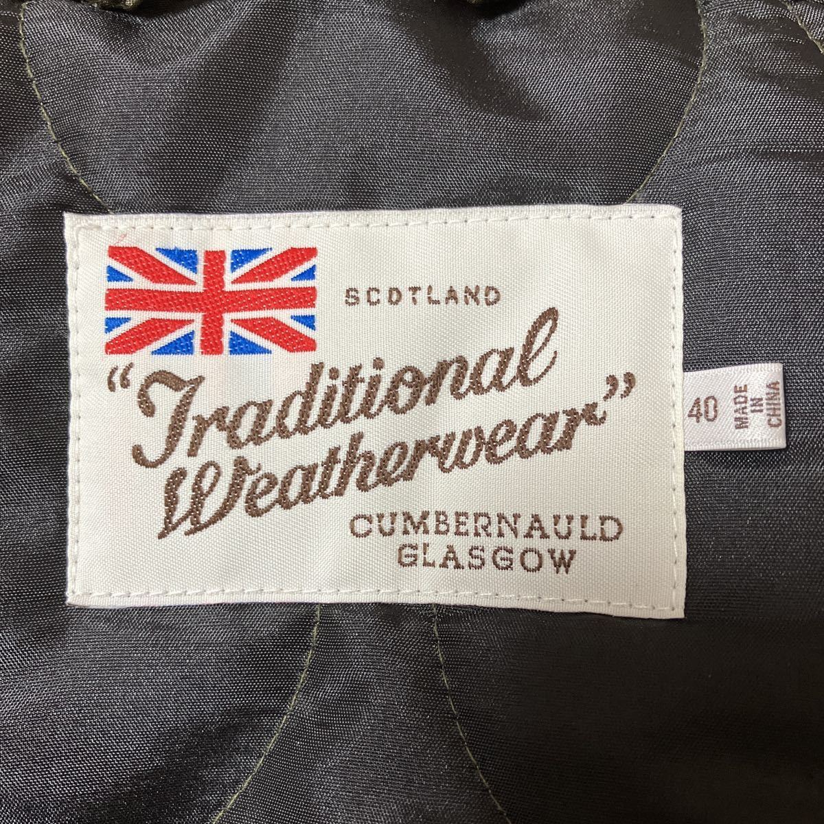 極美品 Traditional Weatherwear トラディショナルウェザーウェア UNIONCOVER 201 ユニオンカバー キルティングジャケット オリーブ_画像9