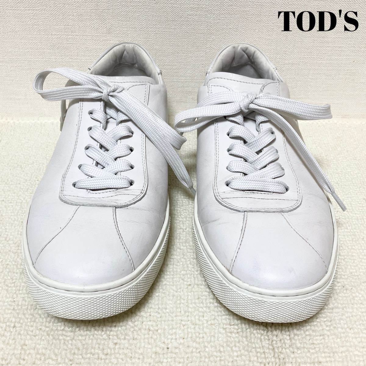 ☆品薄☆【TOD'S】ホワイト/グレー 機能素材ミックス スニーカー TOD'S ホワイトレザー スニーカー