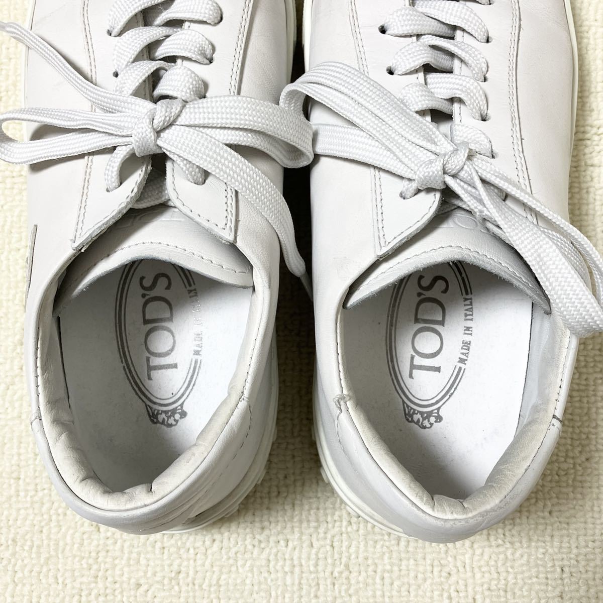 SS21新作☆【TOTEME】モノグラム レザー スニーカー/ White TOD'S ホワイトレザー スニーカー