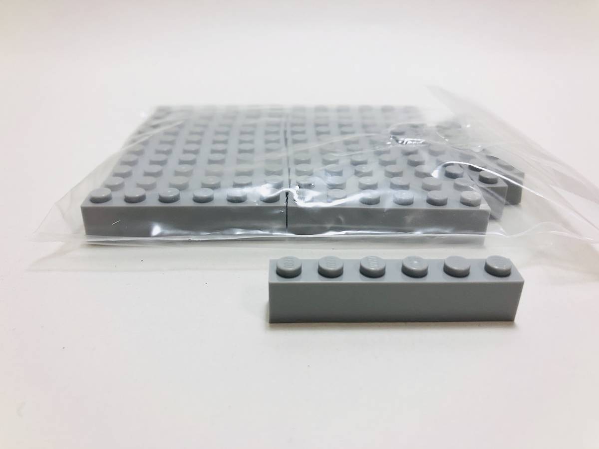 【新品未使用】レゴ　LEGO　ブロック　1x6 グレー　ライトグレー　25個　１×６_画像1