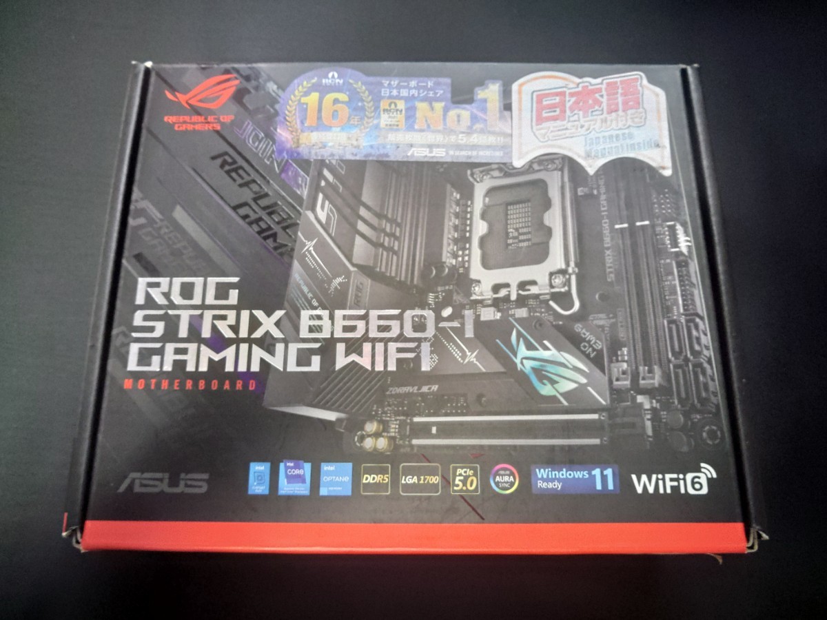 ASUS ROG Strix B660-I Gaming WiFi Mini-itx intel LGA1700 ジャンク品_画像1