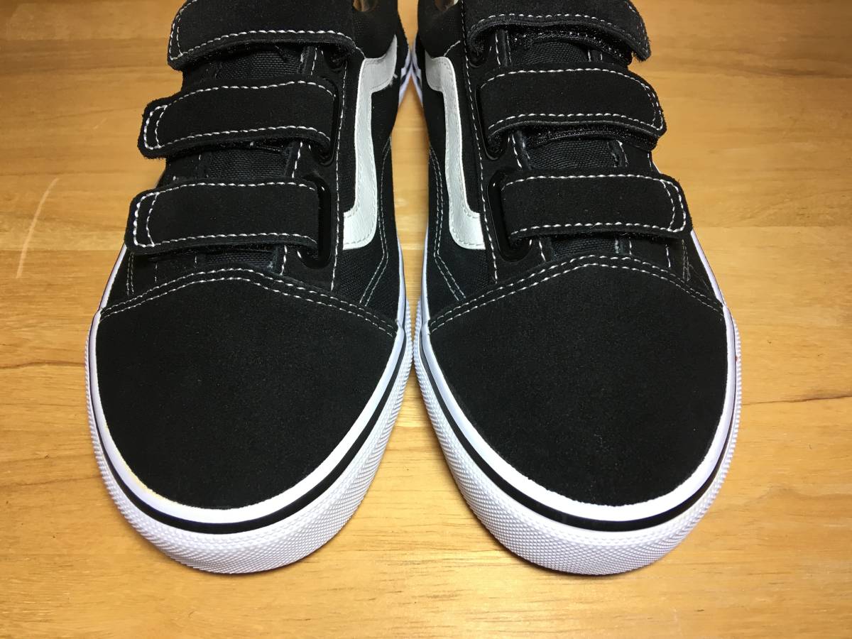 ★VANS バンズ 国内企画 OLD SKOOL オールドスクール ベルクロ Ultra Cush 黒×白 26.0ｃm 美品 Used 検SK8 ハーフキャブ スリッポン_画像4