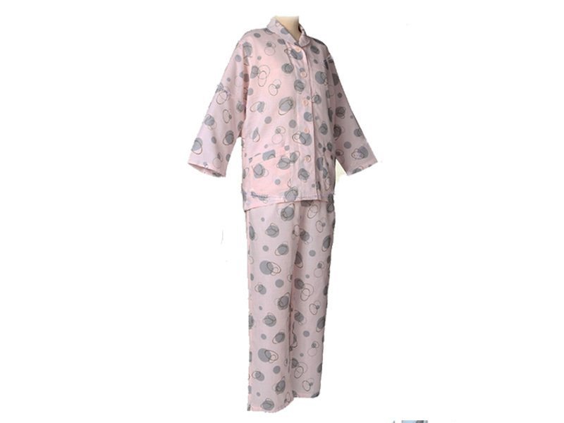 【即決あり】ダブルガーゼ仕様のやさしいパジャマ 婦人用・長袖 ピンク Ｓサイズ＜定価8,000円 ※長期在庫品、処分価格の画像1