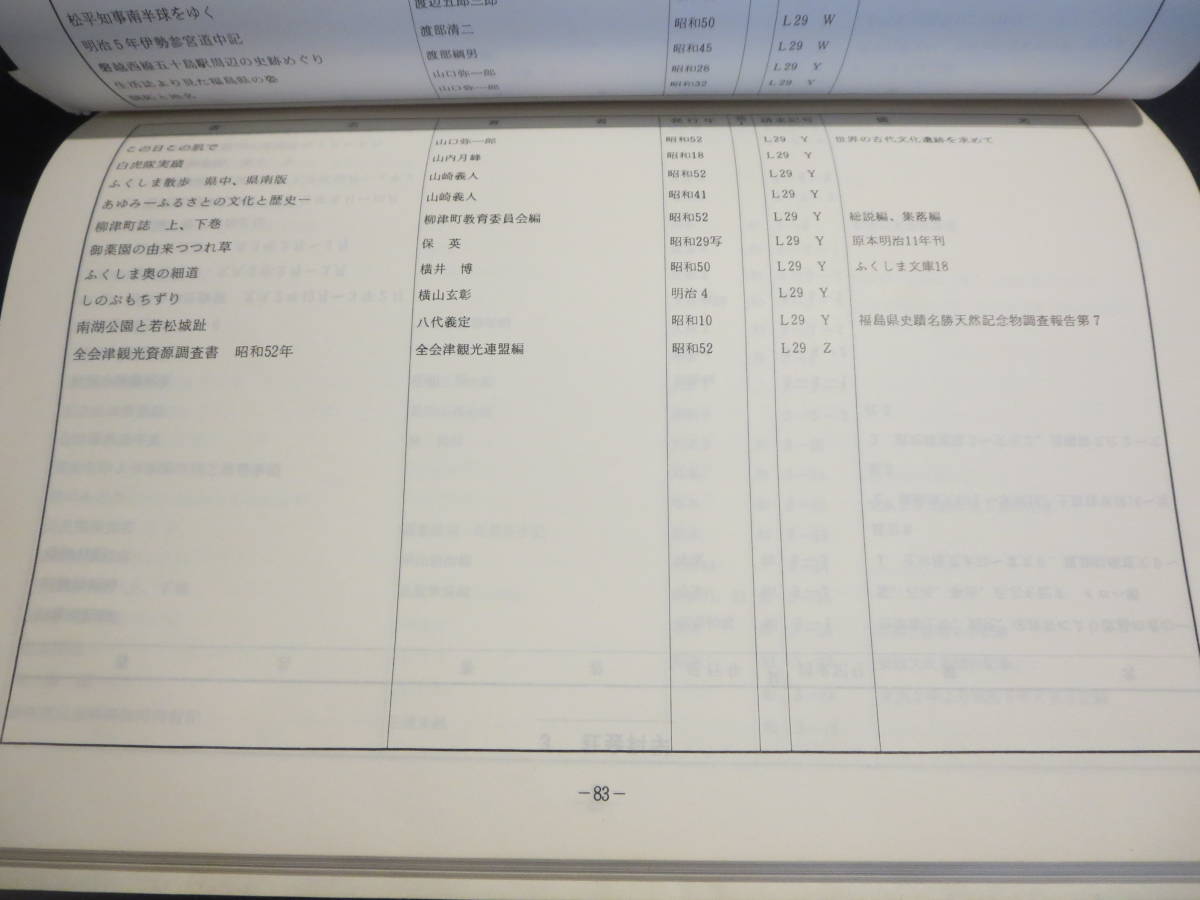  материалы Aizu библиотека . земля материалы список Showa 54 год 3 месяц 31 день на данный момент Aizu . сосна город Aizu библиотека 