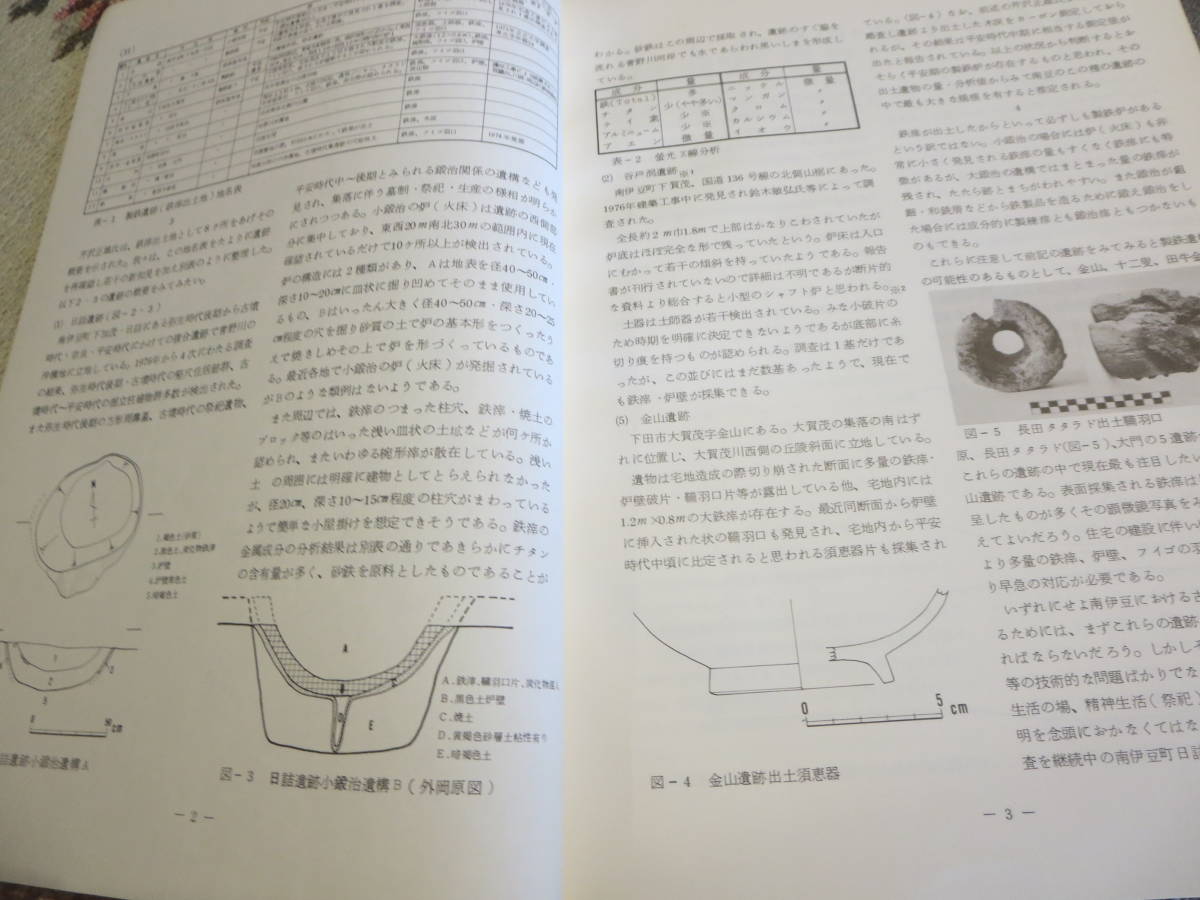 資料　静岡考古学会　３　１９７８年１０月１日／伊豆の鉄製遺跡の地名表　沼津市大芝沼とその遺物_画像4