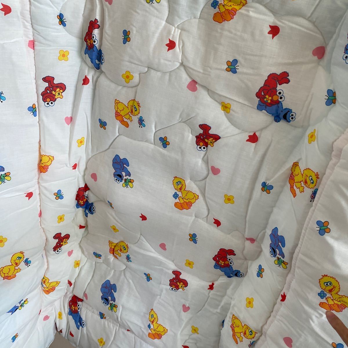  редкость не использовался неиспользуемый товар Улица Сезам ватное одеяло baby Kids Vintage 90 годы America производства USA Vintage 1990s Ame Cara 