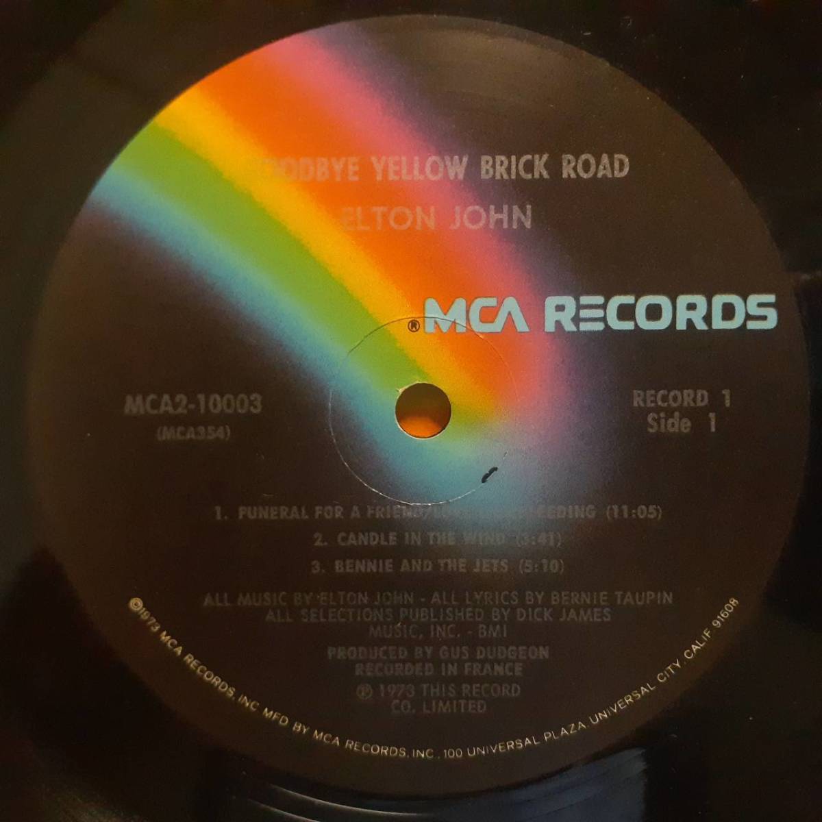 米オリジMCA盤2LP マト枝W1！3面ジャケ！Elton John /Goodbye Yellow Brick Road 1973年 MCA2-10003 エルトン・ジョンCandle In The Wind_画像2